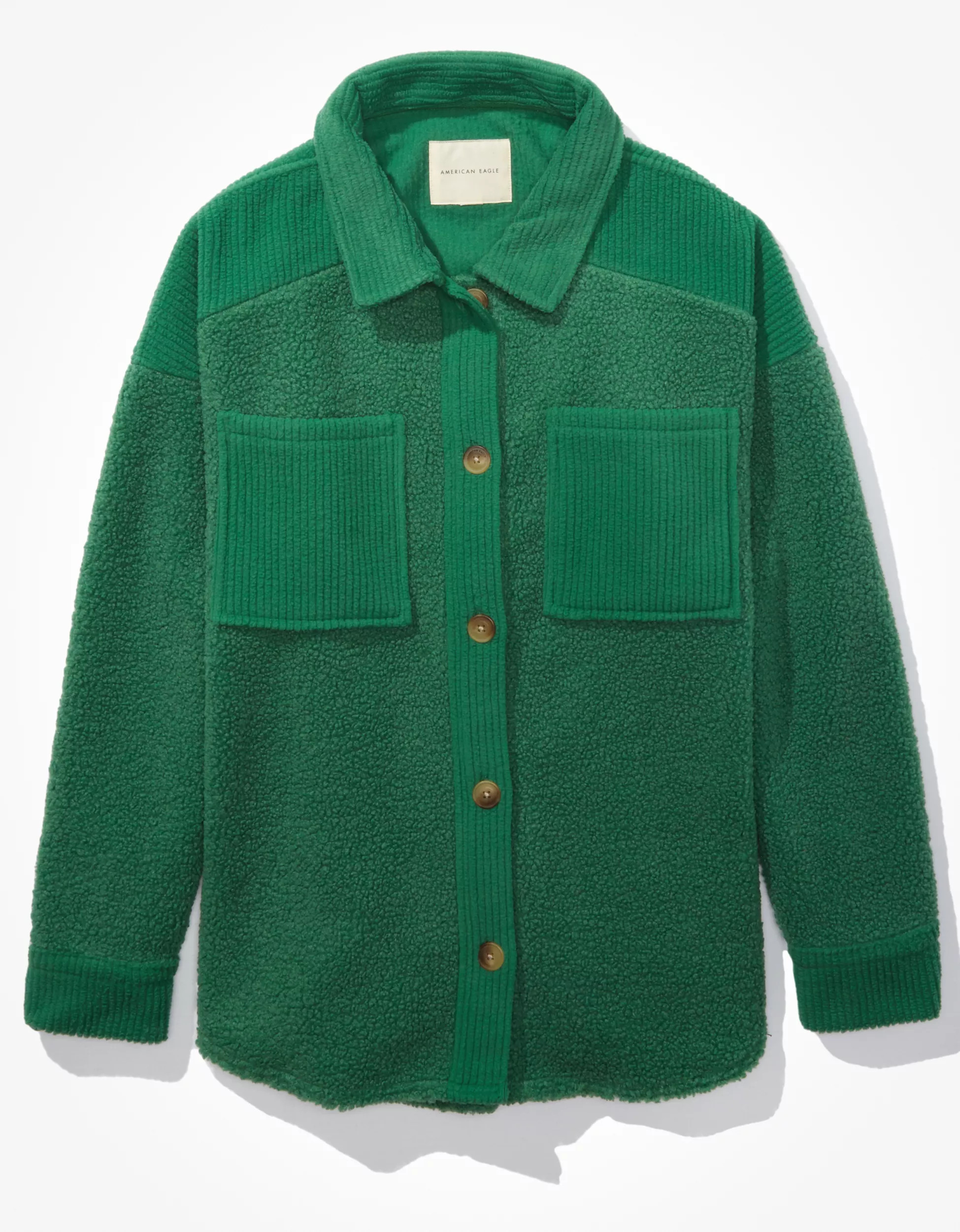 AE Cozy Sherpa Shacket | American Eagle Outfitters (US & CA)