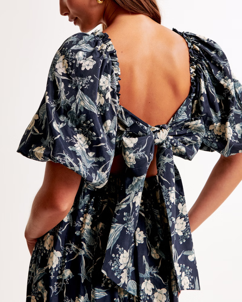 Women's Hardware Drama Puff Sleeve Maxi Dress | Women's Clearance | Abercrombie.com | Abercrombie & Fitch (US)