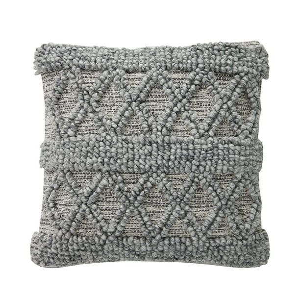 My Texas House McKinney Woven Square Decorative Pillow Cover, 20" x 20", Grey | Walmart (US)