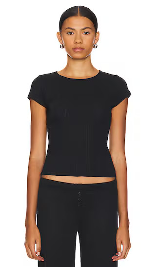 The Baby Tee in Black | Revolve Clothing (Global)