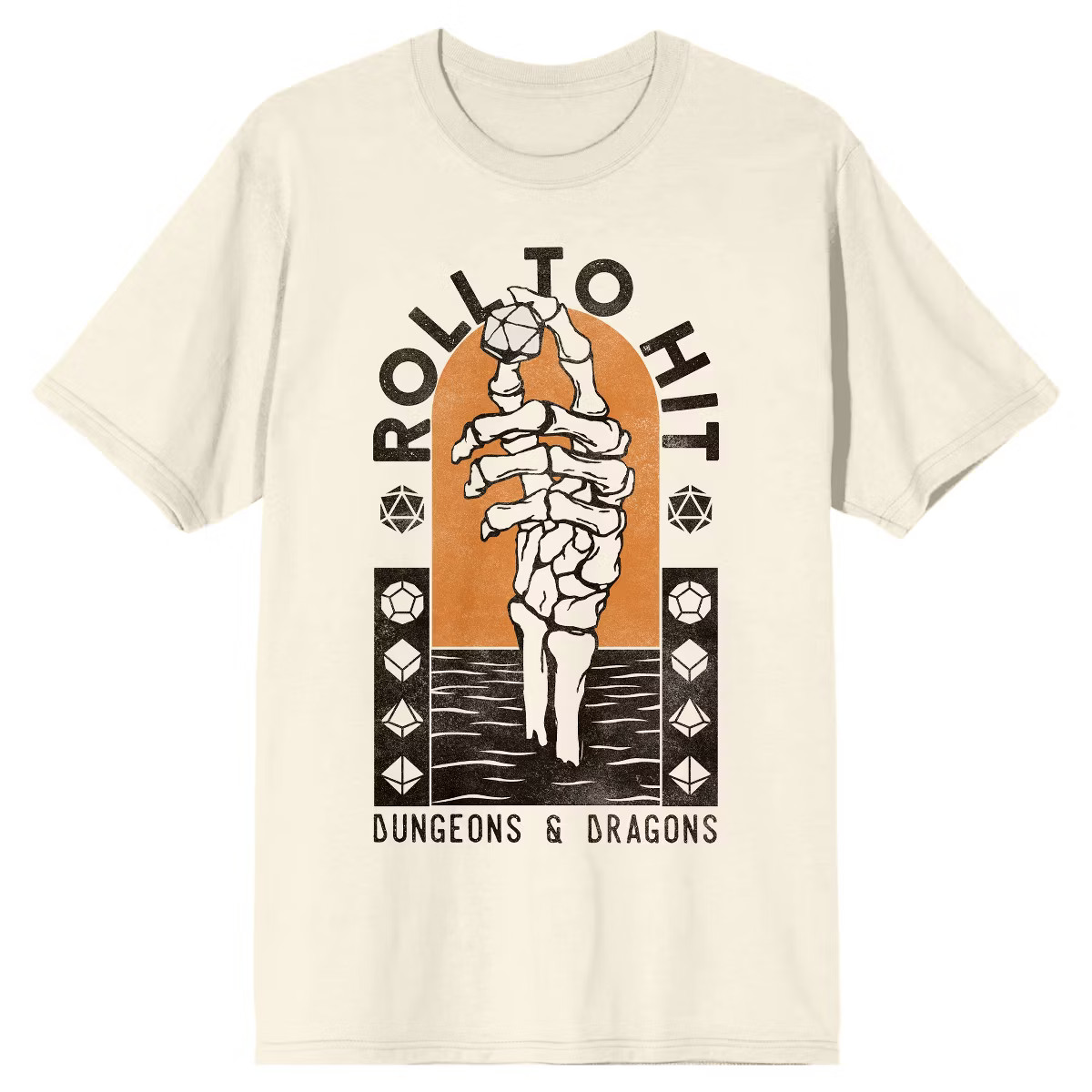 Dungeons & Dragons Skeleton Hand Roll To Hit Men's Natural Ground T-shirt | Target