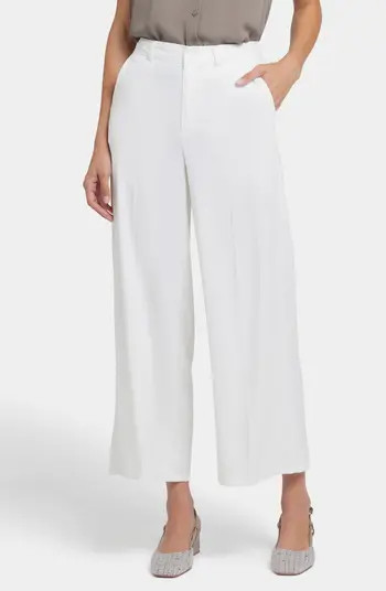 Morgan Stretch Linen Wide Leg Ankle Pants | Nordstrom