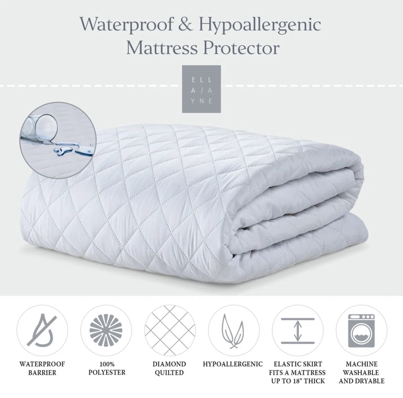 Mona Waterproof & Hypoallergenic
Mattress Protector.

#LTKcanada #LTKsale #LTKstyletip
