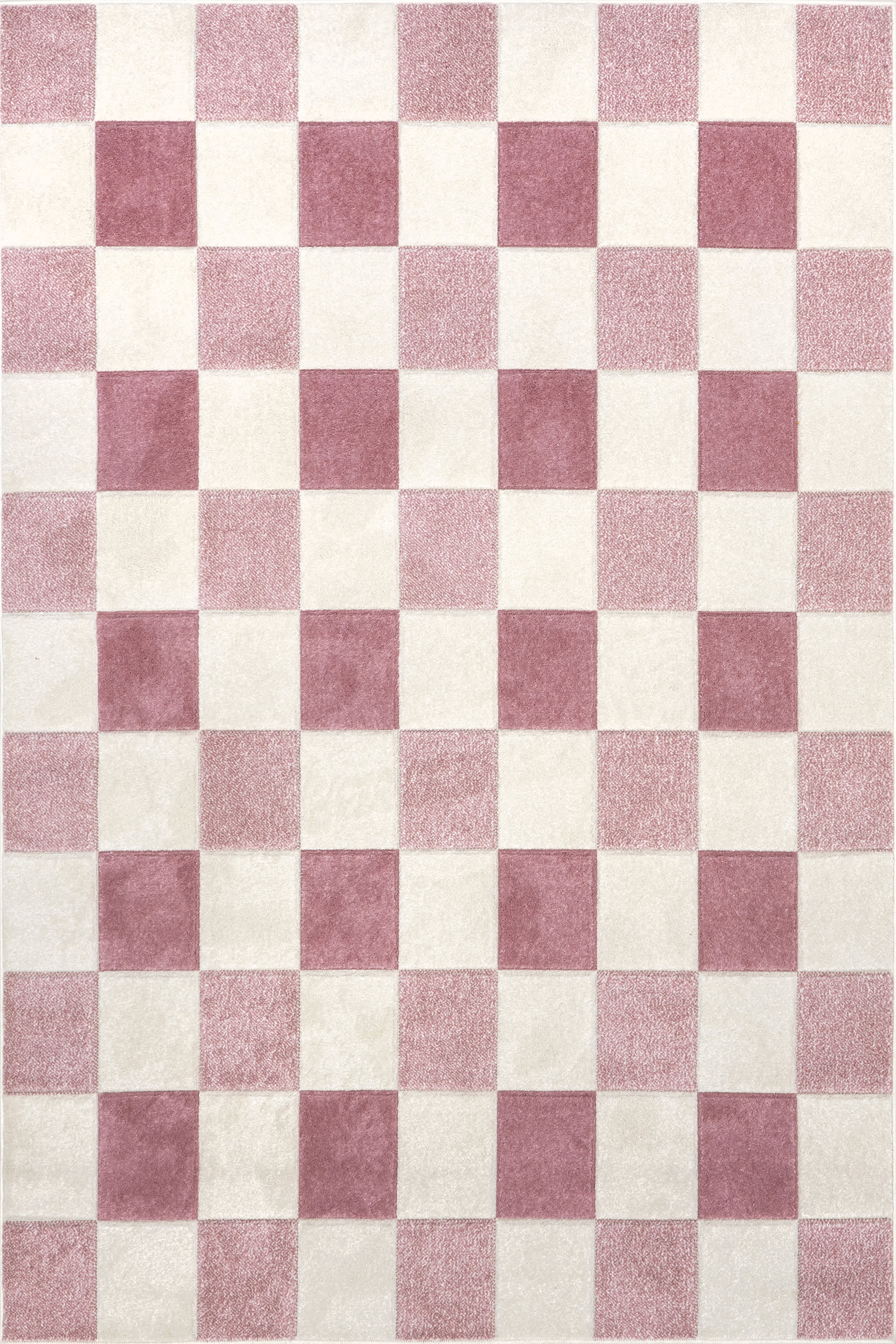 Alexie Two-Tone Checkered Rug | Pink | Rugs USA