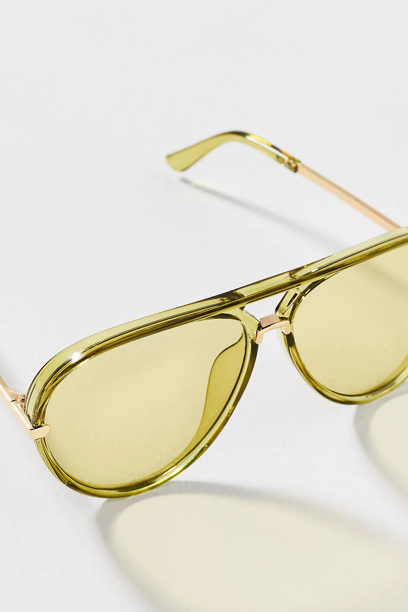 I-SEA Colored Translucent Aviator Sunglasses | Anthropologie (US)
