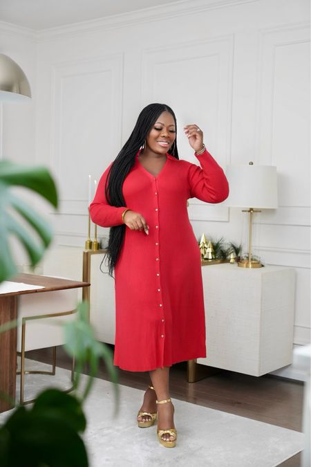 Sweater dress for Christmas. My sweater dress is on sale under $20 . This dress is such a steal for only $19 . Red dress , sweater dress, 

#LTKSeasonal #LTKHoliday #LTKGiftGuide