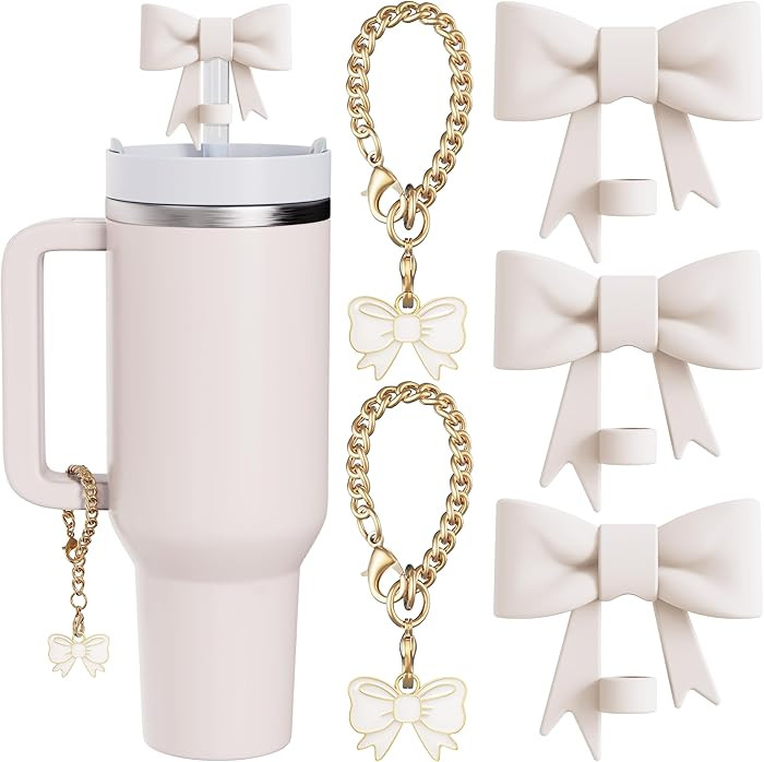 Compatible with Stanley Cup Accessories - 3Pcs 10mm Bow Straw Topper Compatible with Stanley Cup ... | Amazon (US)