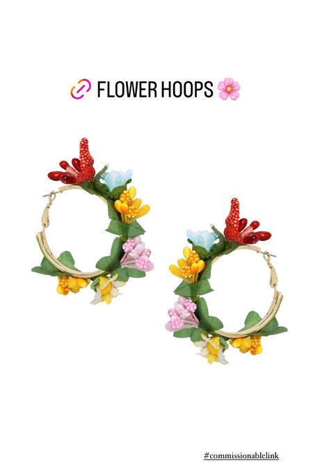 Flower hoops 

#LTKStyleTip #LTKFindsUnder50 #LTKSeasonal