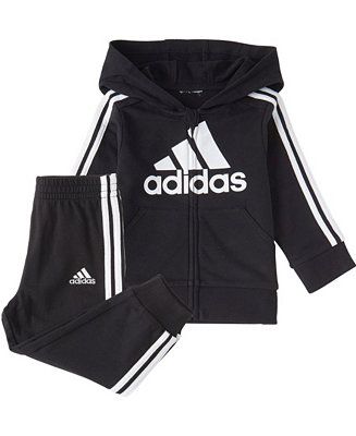 Baby Boys Zip Front Essentials French Terry Hoodie & Jogger Set | Macys (US)