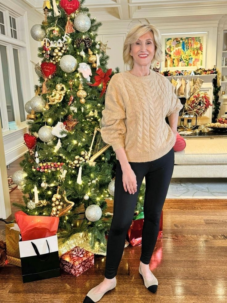 ✨ Cozy girl season in full swing ✨
There’s just something about a classic cable-knit sweater — especially this beige one I found on Amazon — that makes even the simplest outfit feel intentionally cozy. Paired with leggings and my go-to ballet flats, it’s the kind of look that’s effortless, comfy, and perfect for everyday life.

Soft neutrals, easy layers, and zero overthinking… my favorite kind of outfit. 🤎🩰✨

#LTKootd #LTKOver40 #LTKSeasonal