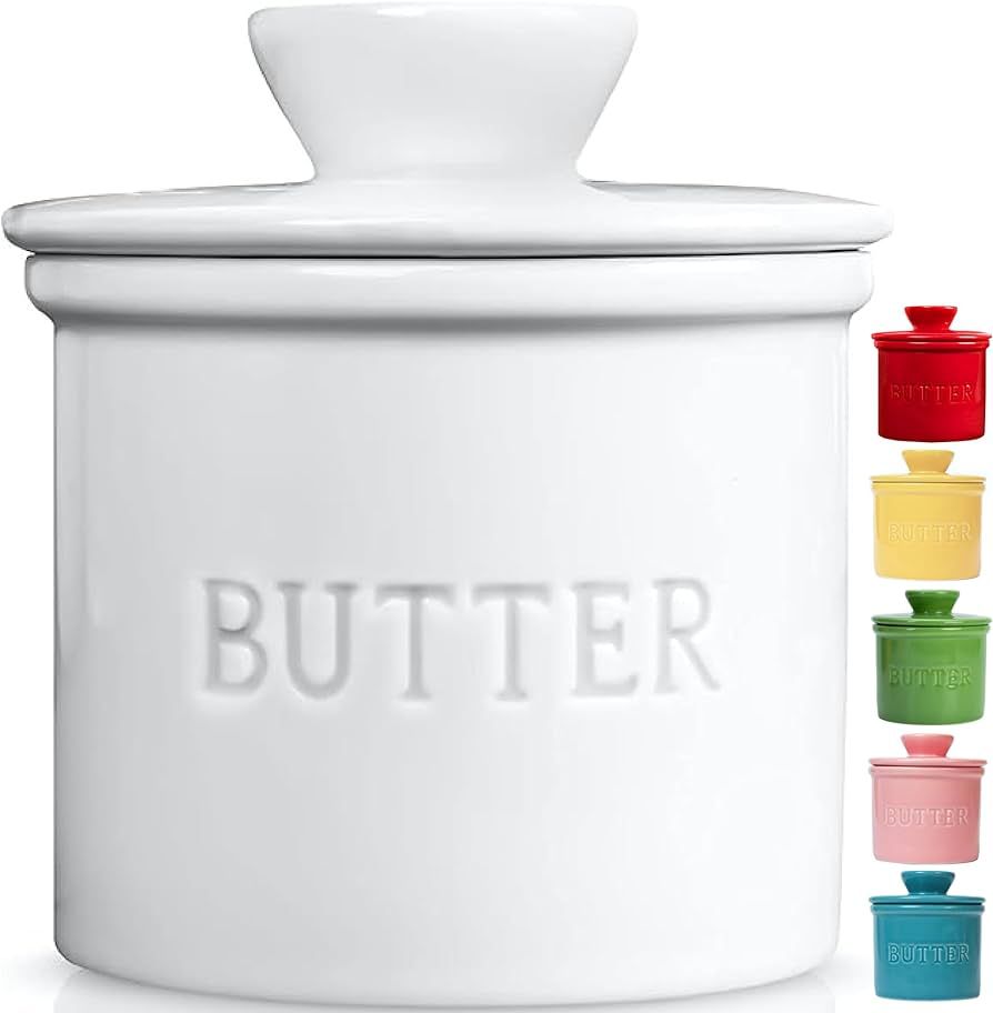 PriorityChef French Butter Crock for Counter With Water Line, On Demand Spreadable Butter, Cerami... | Amazon (US)