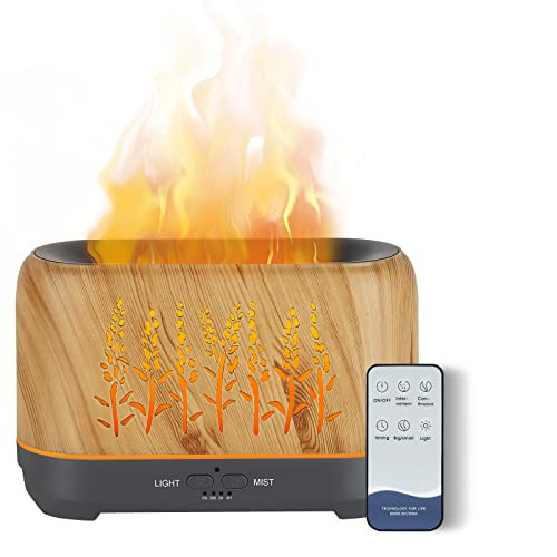 NEWYID Essential Oil Diffuser, 240ml Ultrasonic Flame Oil Diffuser, 3 Mist Mode 4 Timer Up to 12H of Continuous Aroma Waterless Auto-Off Diffusers for Essential Oils Home Room | Amazon (US)