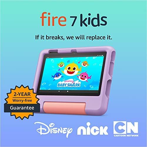 Amazon Fire 7 Kids tablet, 7" display 32GB (Purple) + 2-pack Screen Protector | Amazon (US)