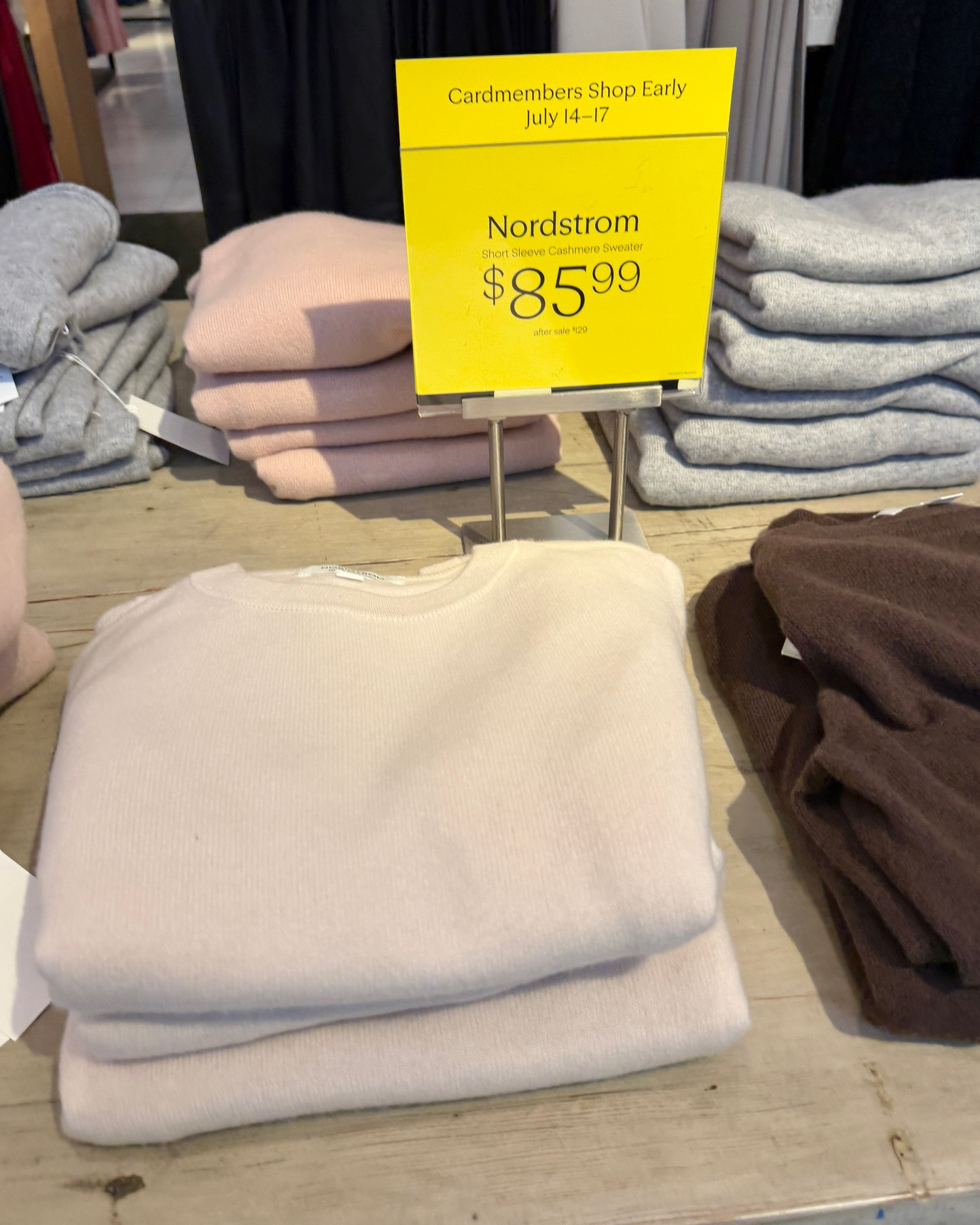 Cashmere sweaters on sale! Long and short sleeve ✨