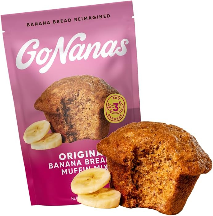 GoNanas Original Oat Flour Banana Bread Mix, Suitable for Plant Based Vegan Diets, Gluten Free Da... | Amazon (US)