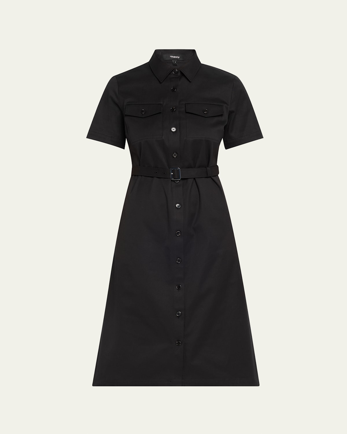 Short-Sleeve Military Chino Midi Dress | Bergdorf Goodman