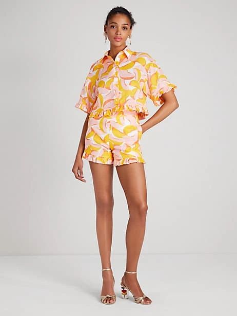 peaches ruffle crop shirt | Kate Spade (US)