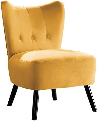 Homelegance Imani Velvet Accent Chair, Yellow | Amazon (US)