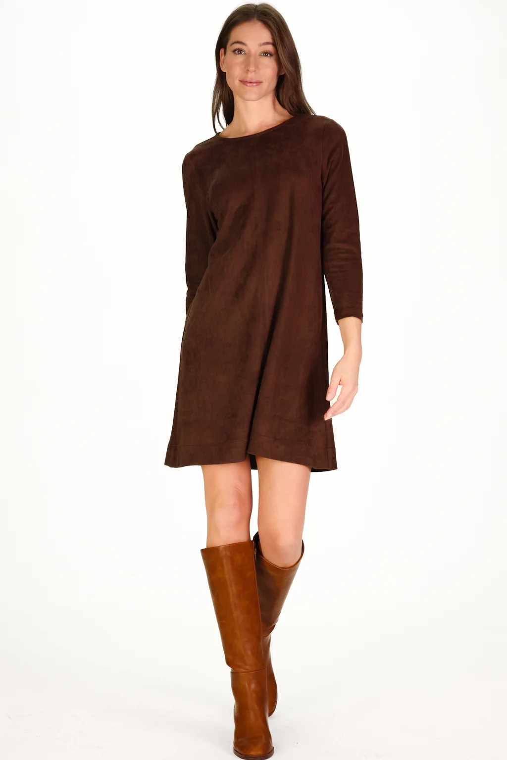 Suede Liberty Dress in Chicory | Duffield Lane