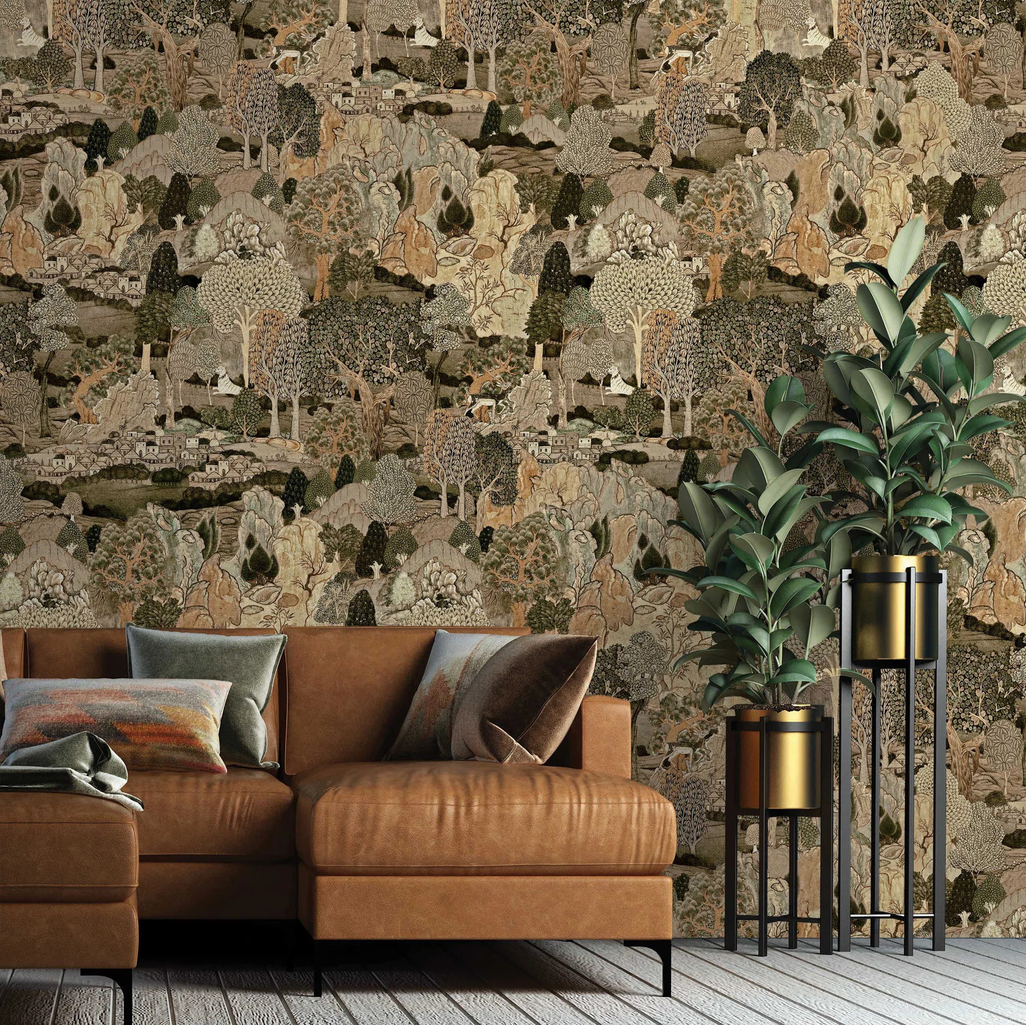 Vintage Woodland Tapestry Wallpaper Mural | Wayfair North America