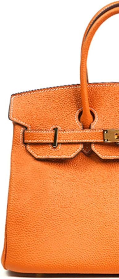 Luxury Real Leather Handbag for Women, Opulent Top Handle Satchel, Designer Aesthetic Pebbled Lea... | Amazon (US)