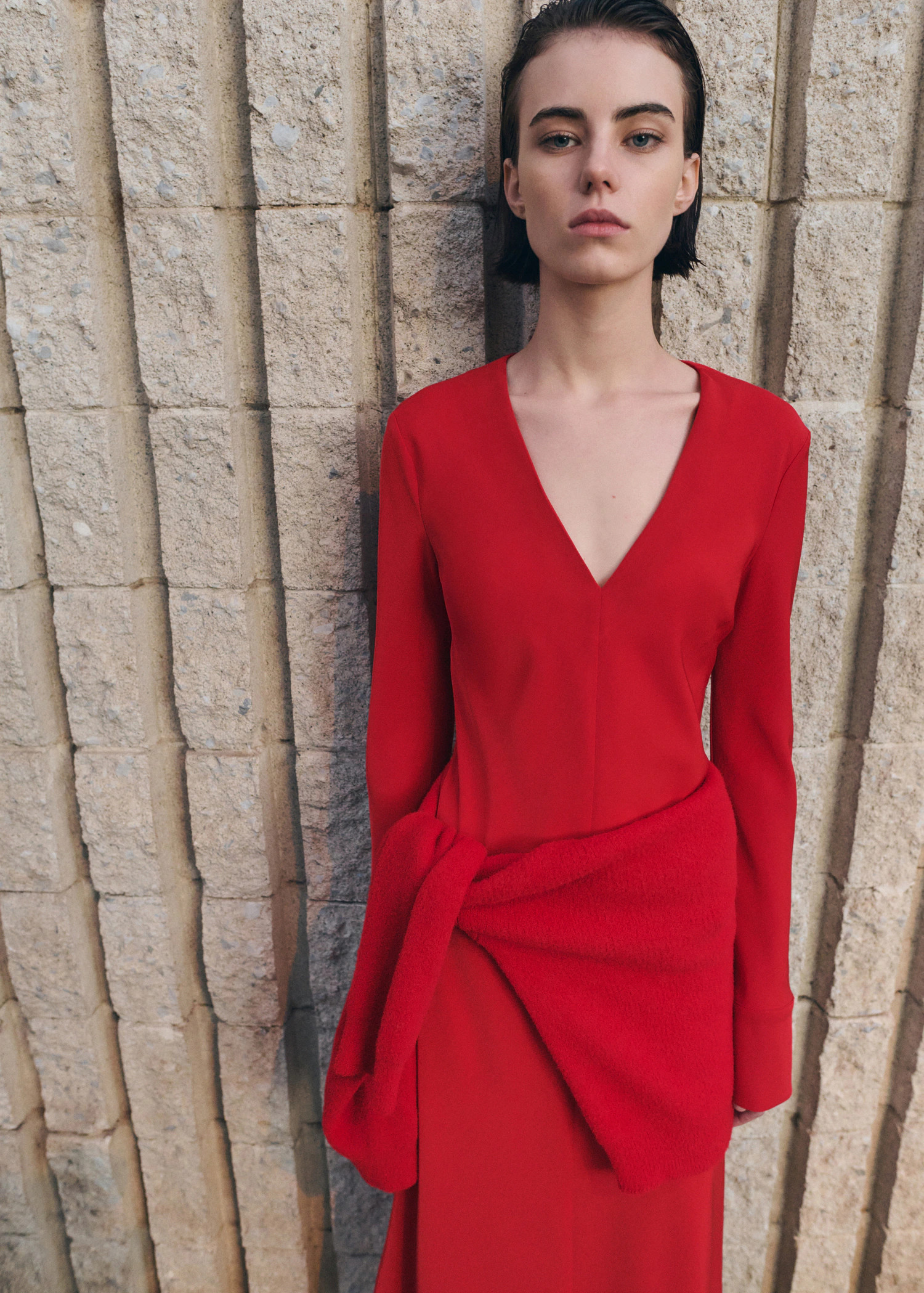 Belted V-neck dress | Mango (US/MX/AU)