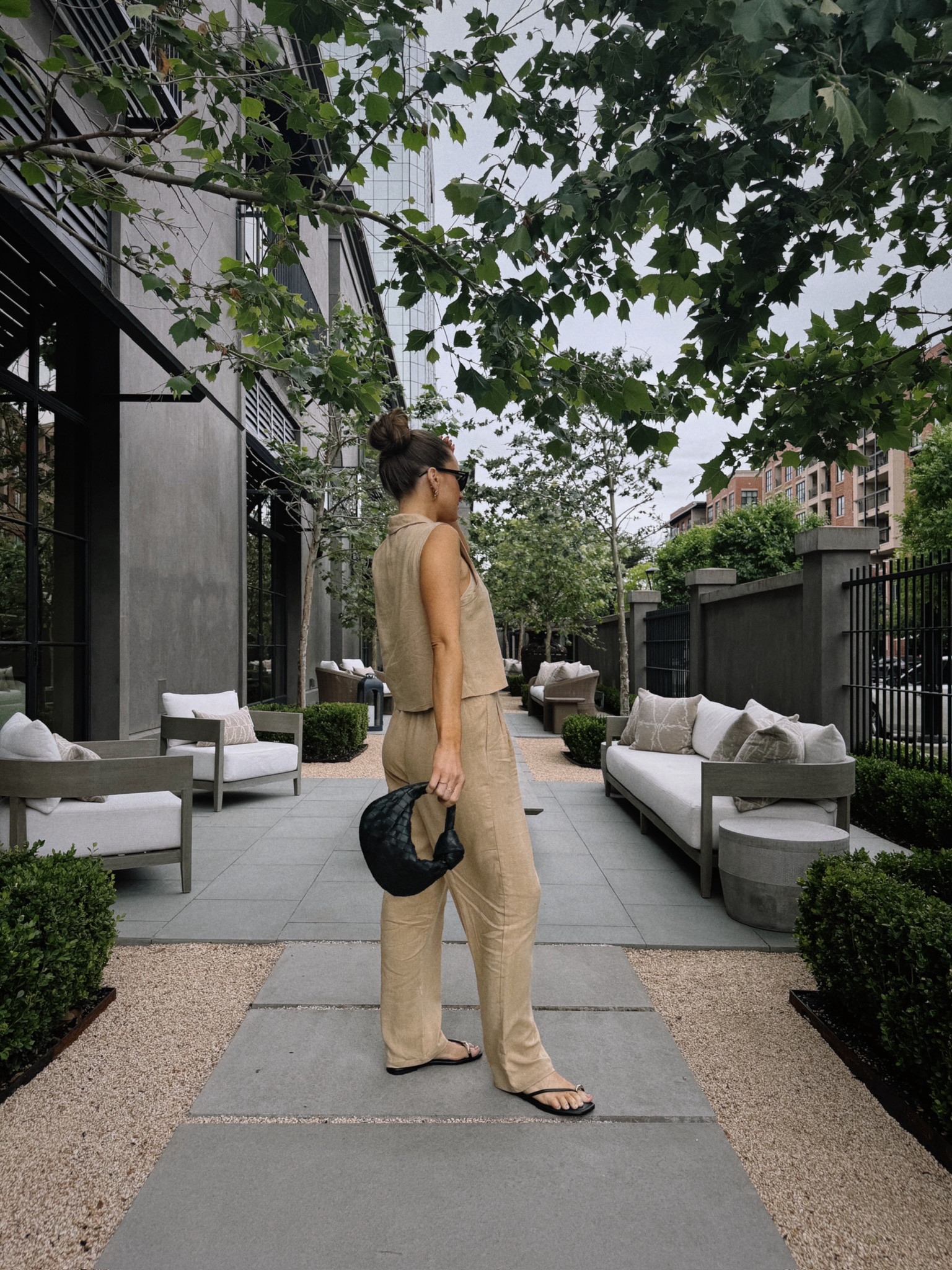 Linen fit and a bun day!! Dress any of these pieces up or down. Wearing size small. Amazon finds, Denim fashion,  spring fashion, spring style, spring staples, spring wardrobe, affordable fashion, fashion finds, date night tops

#LTKfindsunder50 #LTKSeasonal