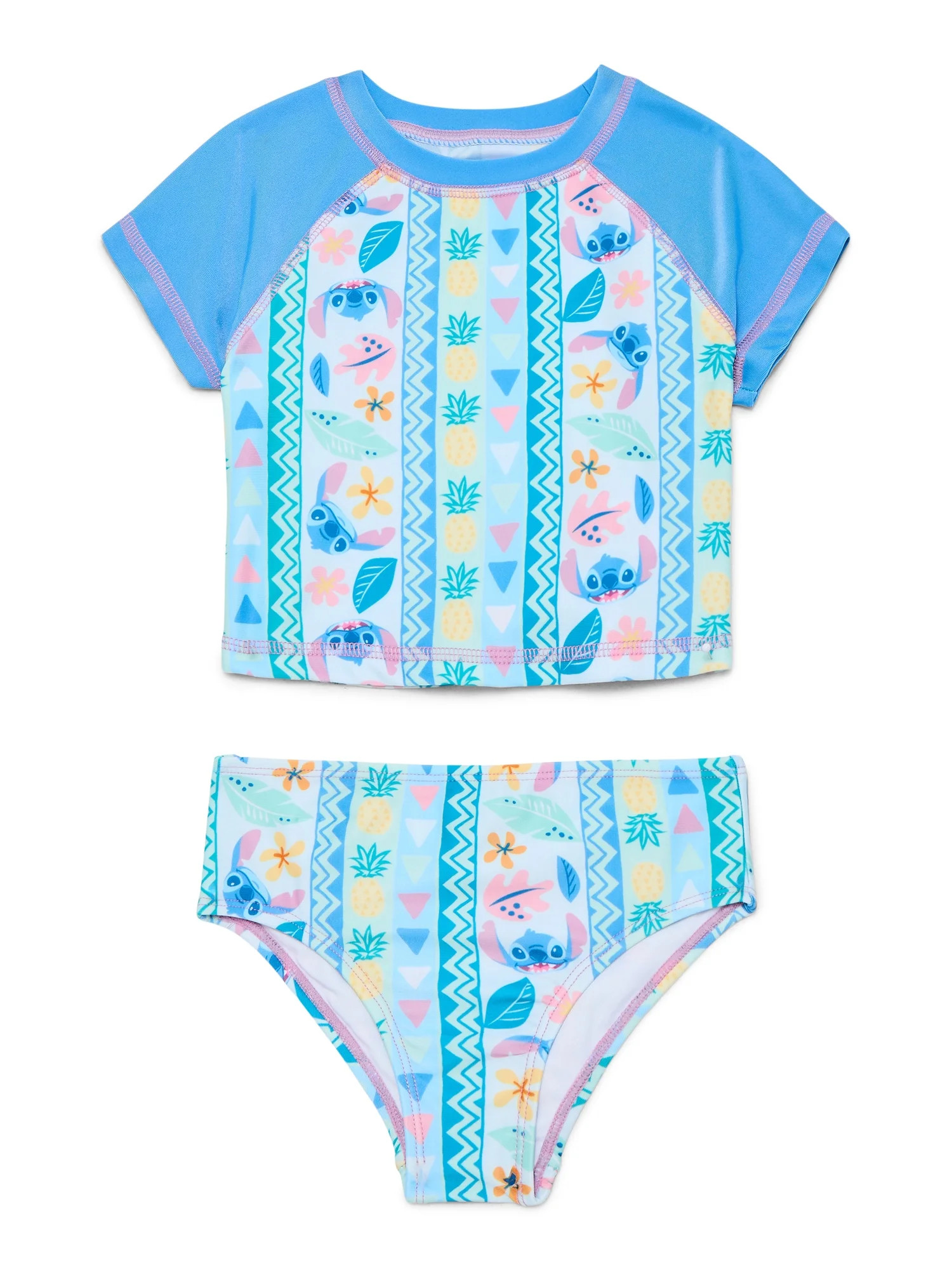 Character Toddler Girl Rash Guard Bikini Swimsuit Set, 2-Piece, Sizes 12M-5T | Walmart (US)