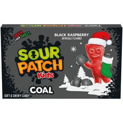 SOUR PATCH KIDS Christmas Coal Black Raspberry Theater Box Candy - 3.1oz | Target