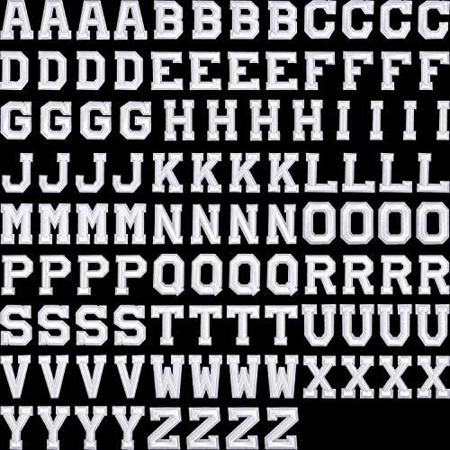 104 Pieces Iron on Letter Patches, Alphabet Applique Patches or Sew on Appliques with Embroidered Pa | Amazon (US)