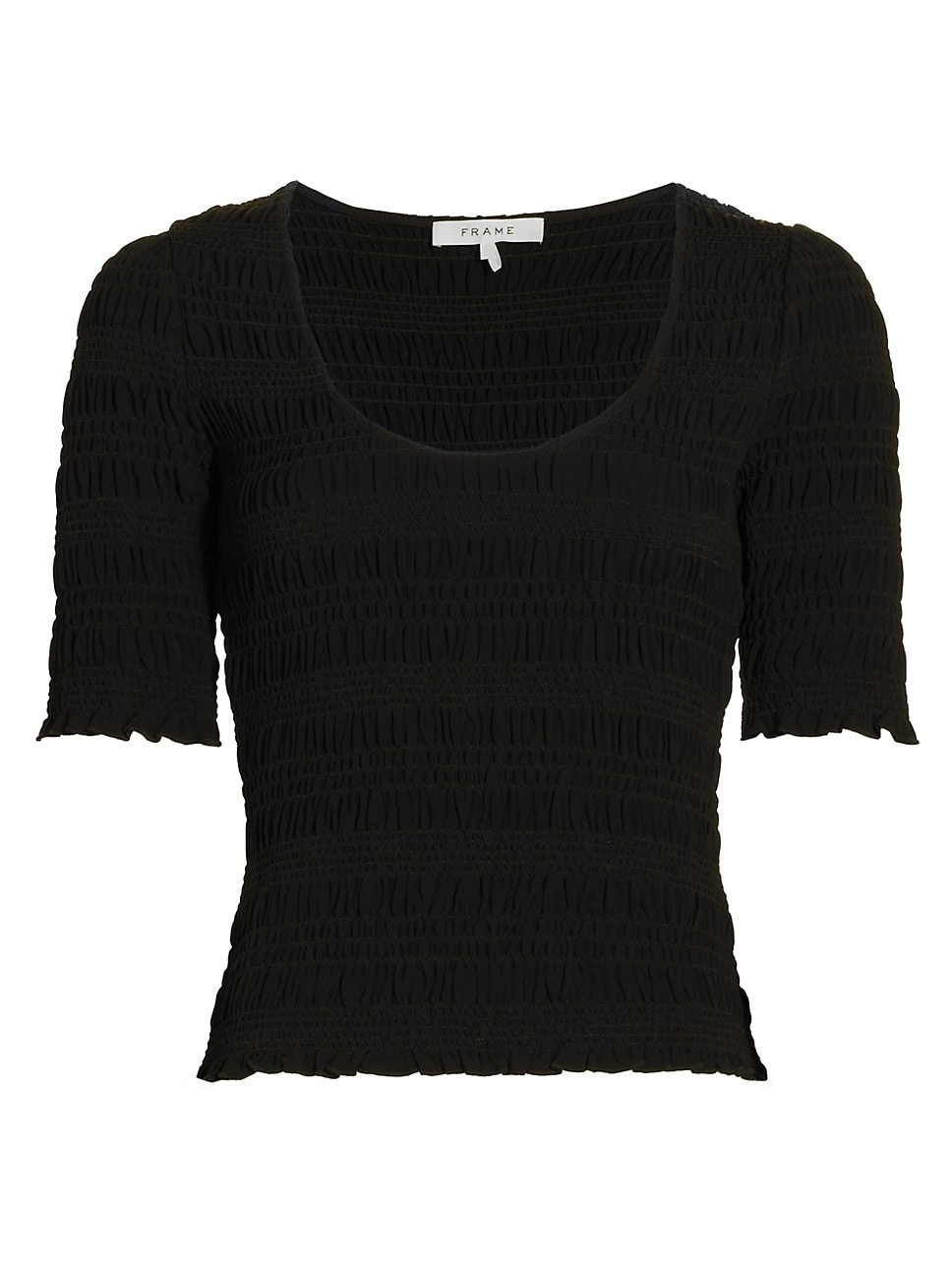 Smocked Scoop Neck Knit Top | Saks Fifth Avenue