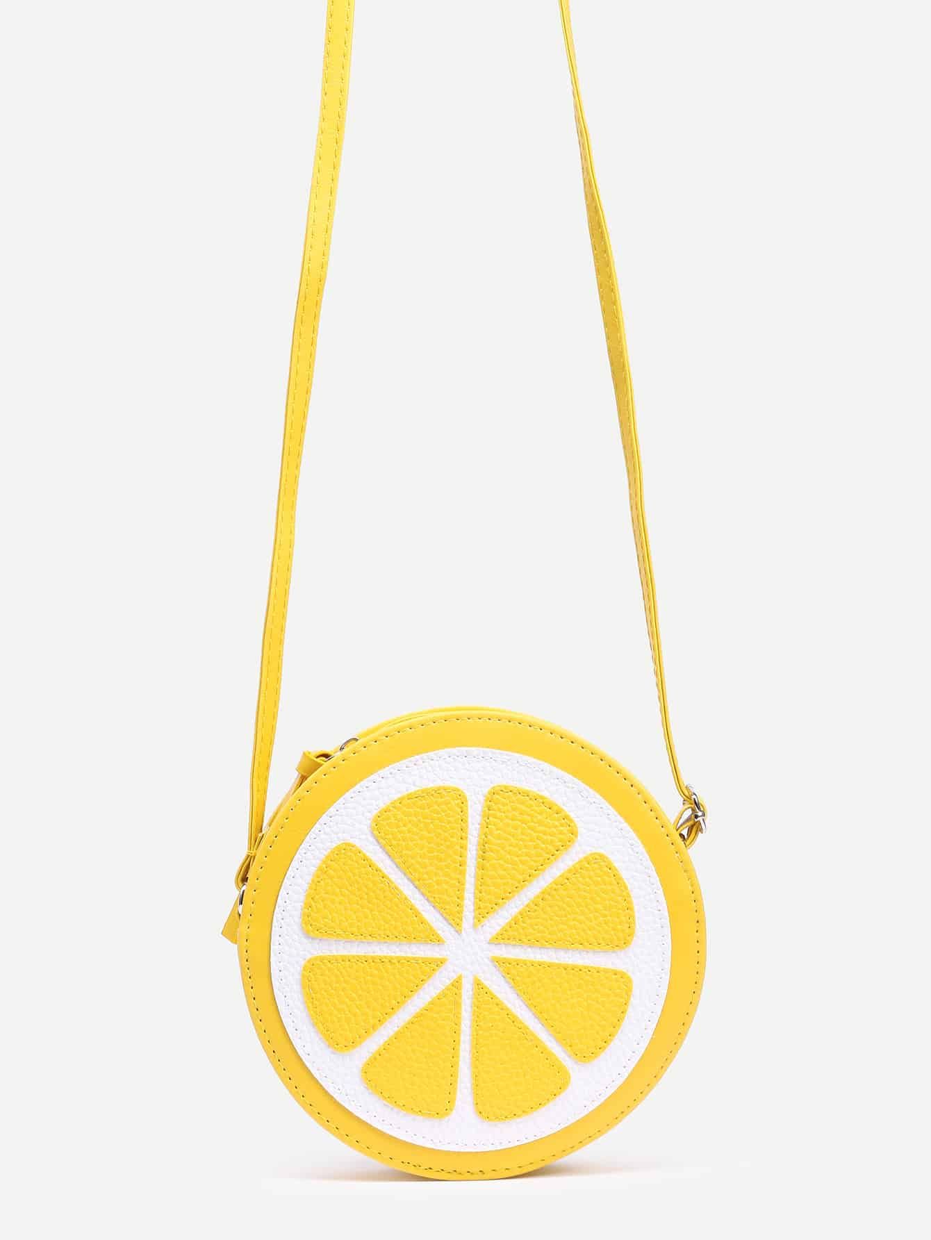 Yellow Lemon Shaped Crossbody Bag | SHEIN
