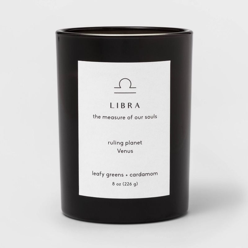 8oz Glass Jar Zodiac Candles Black - Project 62™ | Target