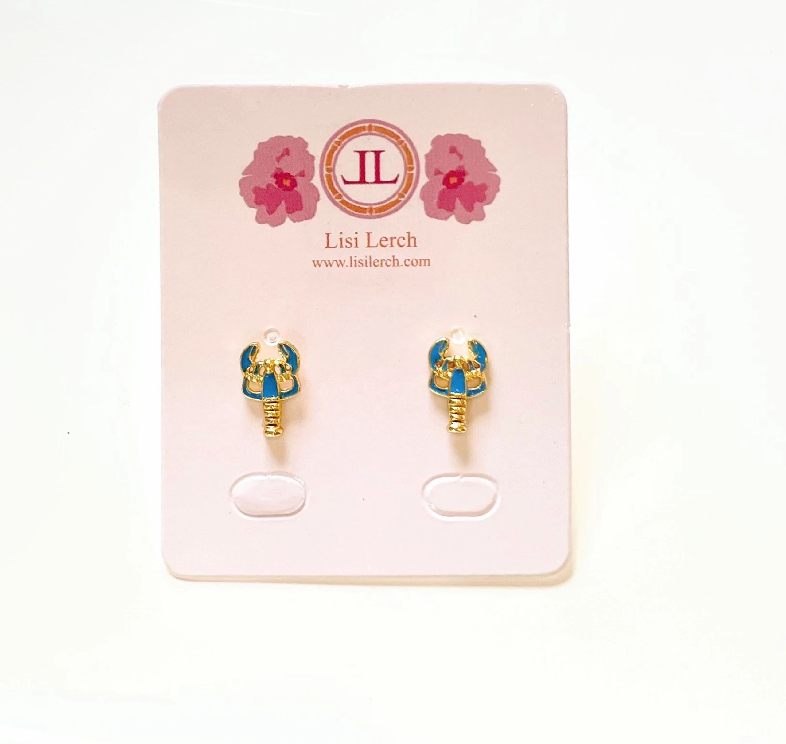 Blue Lobster Earring - Sample Sale - Final Sale | Lisi Lerch Inc