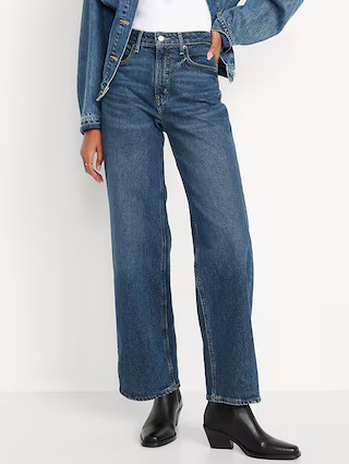 Extra High-Waisted Sky-Hi Wide-Leg Jeans | Old Navy (US)