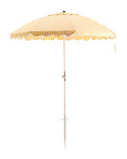 7.5ft The Club Monaco Striped Umbrella With Carry Bag | Marshalls