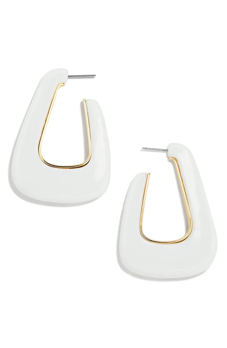 BaubleBar Triangular Resin Hoop Earrings | Nordstrom | Nordstrom