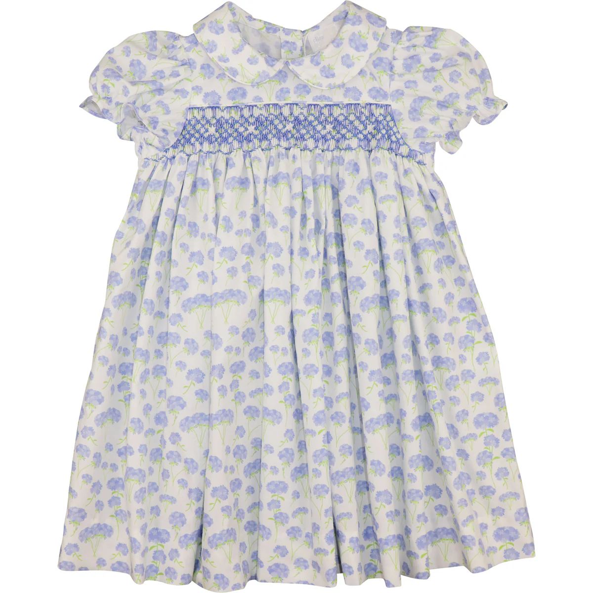 Blue Hydrangea Smocked Dress | Eliza James Kids