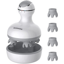 Cotsoco Electric Scalp Head Massager Handheld Waterproof Head Scratcher Massager With Heads Nodes For Hair Growth | SHEIN