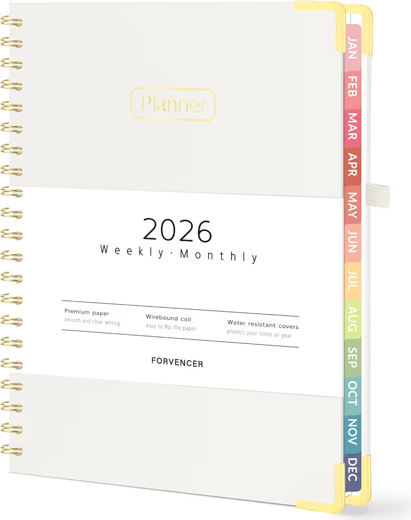Forvencer 2026 Planner, Hardcover Calendar Planner Weekly and Monthly, Jan 2026 - Dec 2026, 8.5" ... | Amazon (US)
