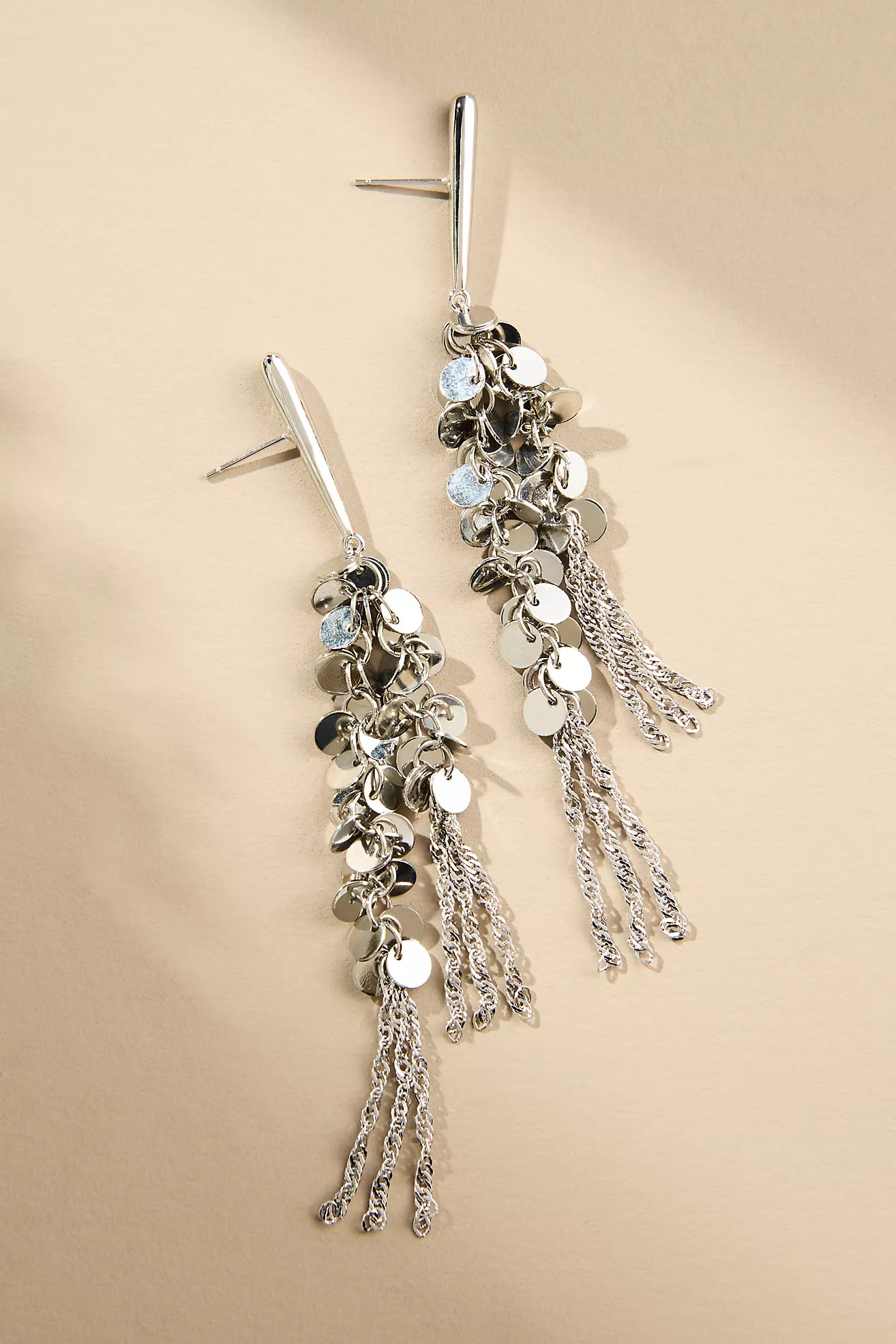 Sequin Chainmail Drop Earrings | Anthropologie (US)