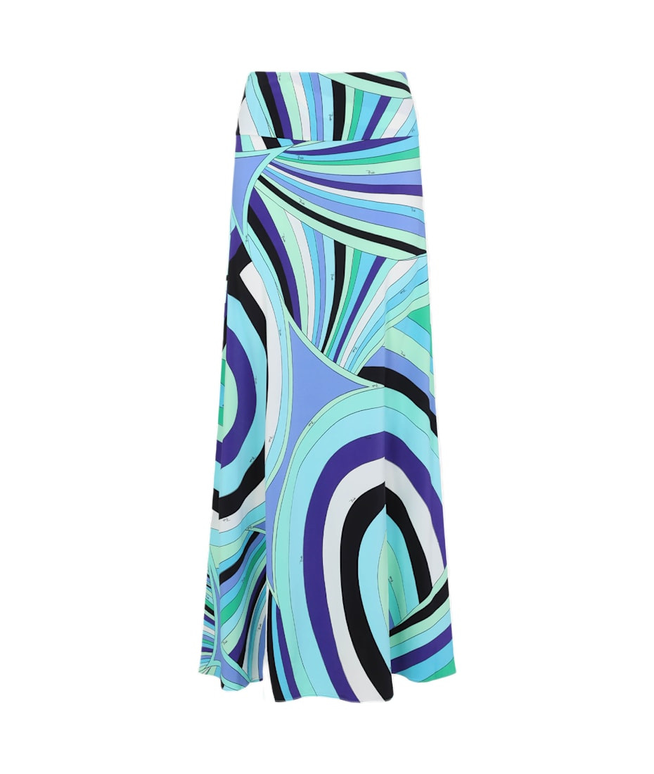 Abstract Printed High Waist Midi Skirt | Italist.com US