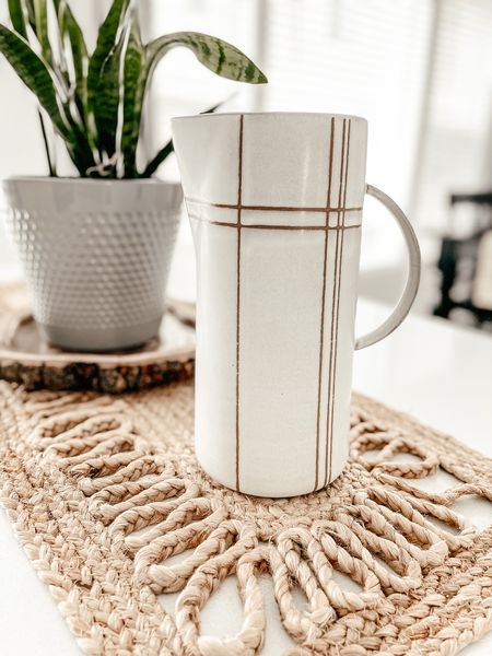 So excited to use this cute beverage pitcher this summer for all the fun summer drinks. I’ve used it a couple times already for get togethers and have gotten so many compliments. 

Beverage Pitcher • Neutral Home • Neutral Kitchen • Kitchen Must Haves • Magnoia • Spring Collection 2023 • 

#neutralhome #neutralkitchen #hearthandhand #giftidea

#LTKunder50 #LTKFind #LTKhome