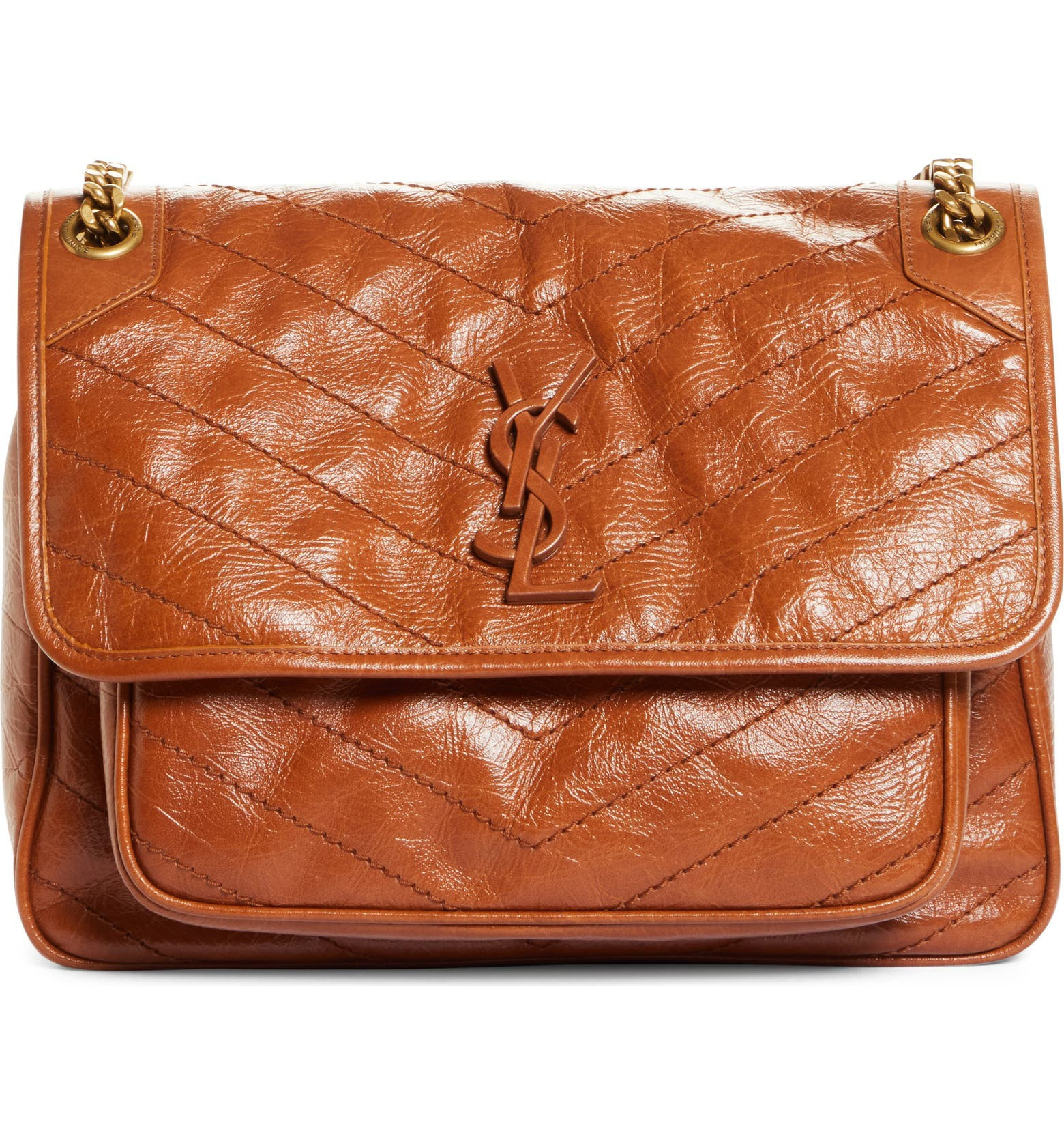 Medium Niki Matelassé Crinkled Leather Shoulder Bag | Nordstrom | Nordstrom