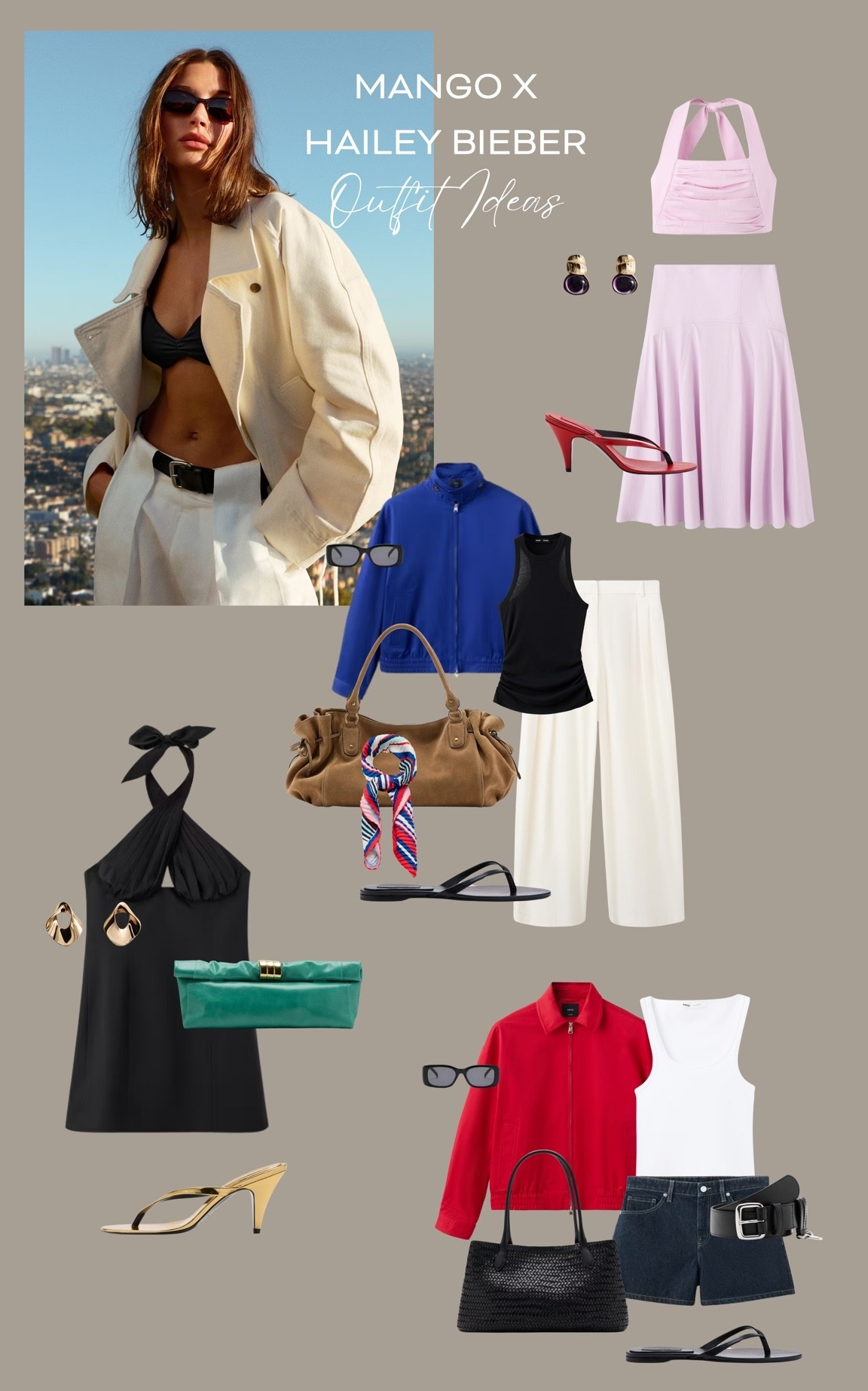 Mango x Hailey Bieber Collection

Spring summer outfits, wedding guest, partywear, bomber jacket, pop of colour

#LTKsummer #LTKspring