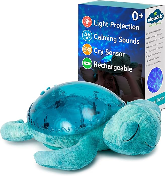Cloud b Tranquil Turtle Aqua - White Noise Machine Baby, Baby Night Light & Portable White Noise ... | Amazon (US)