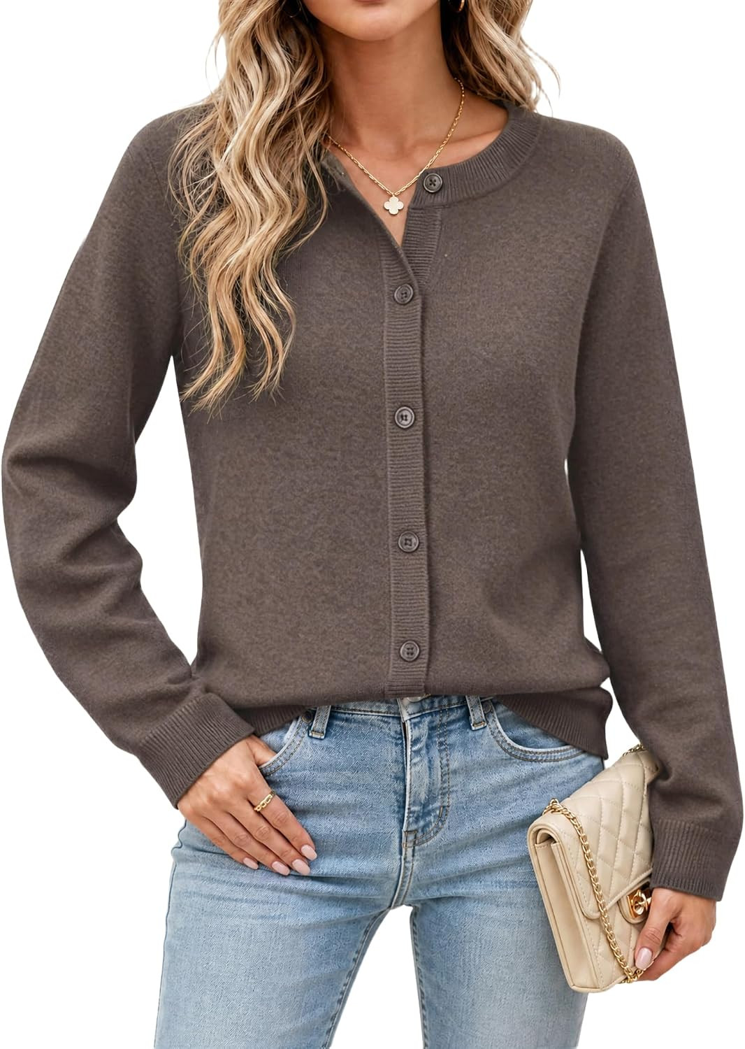 Womens Cardigan Sweaters Lightweight Button Down Business Casual Tops | Amazon (US)