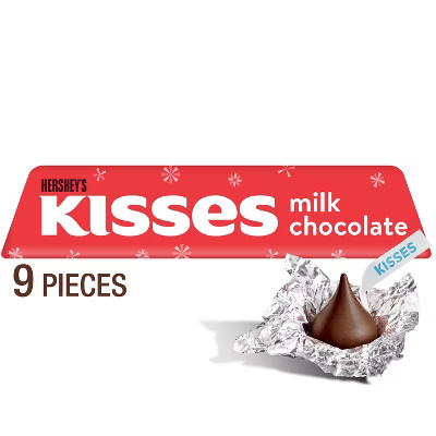 HERSHEY'S Kisses Milk Chocolate Christmas Candy - 1.44oz/9ct | Target