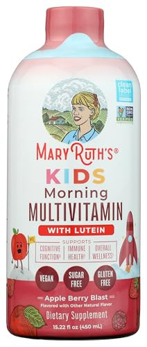 MaryRuth's Kids Liquid Morning Multivitamin | Kids Multivitamin | Immune Support | Vitamin C & D | Kids Vitamins | Kids Vitamins multivitamin | Vegan | 30-180 Servings | 15.22 fl oz | Amazon (US)
