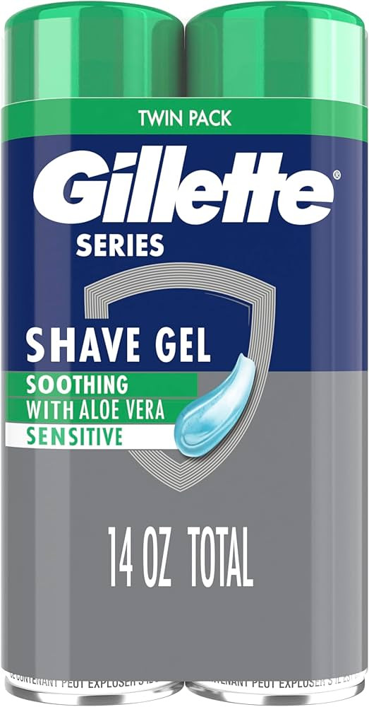 Gillette Series 3X Action Shave Gel, Sensitive Twin Pack, 7 Oz (Pack of 2) | Amazon (US)